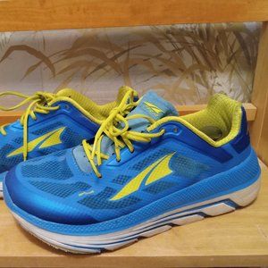 Altra Duo women's running shoe blue & neon yellow size 8-1/2 (US 8.5)